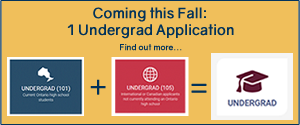 Coming this Fall: 1 Undergrad Application. Find out more...