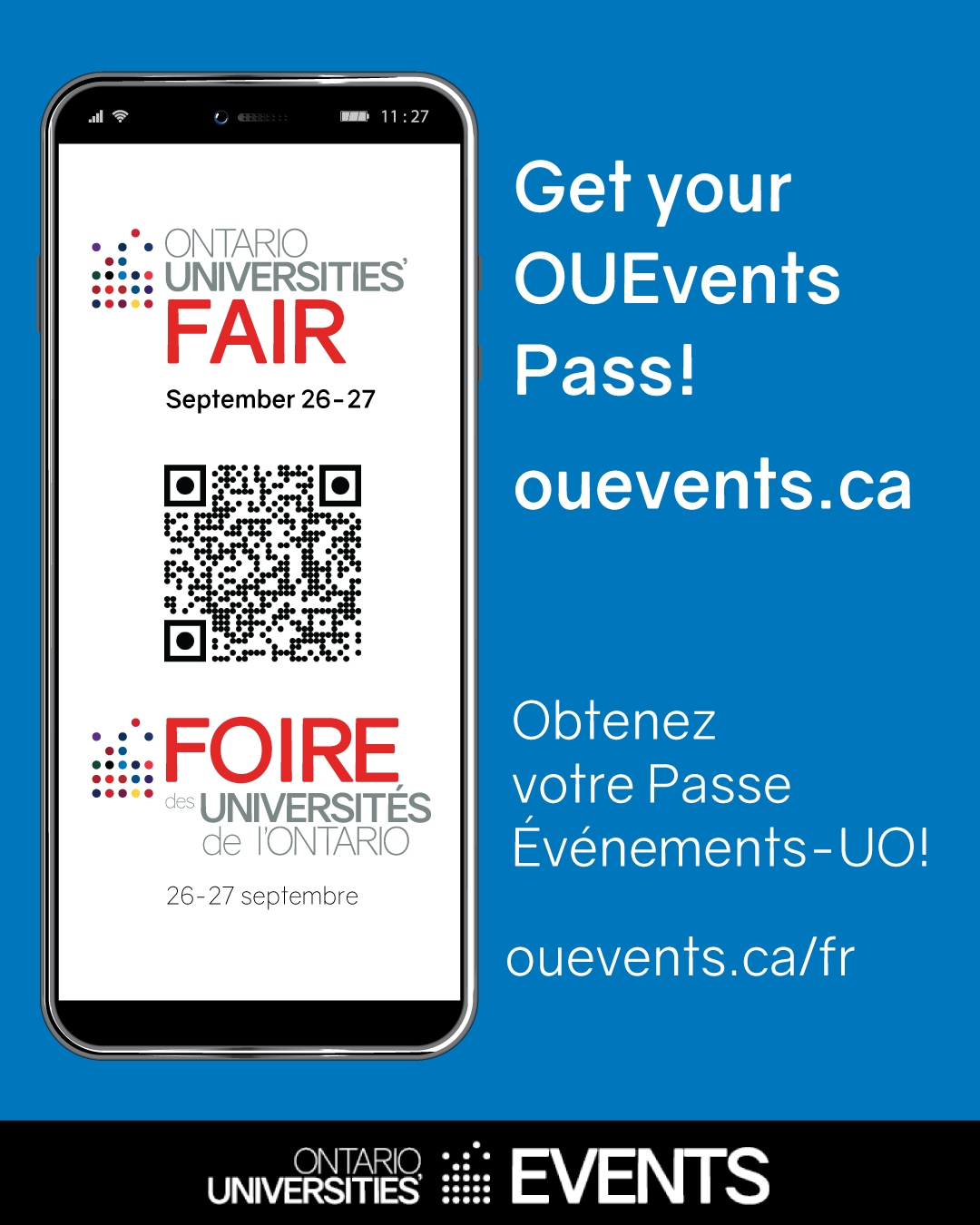 Get your OUEvents Pass! ouevents.ca
Obtenez votre Passe Événements-UO! ouevents.ca/fr